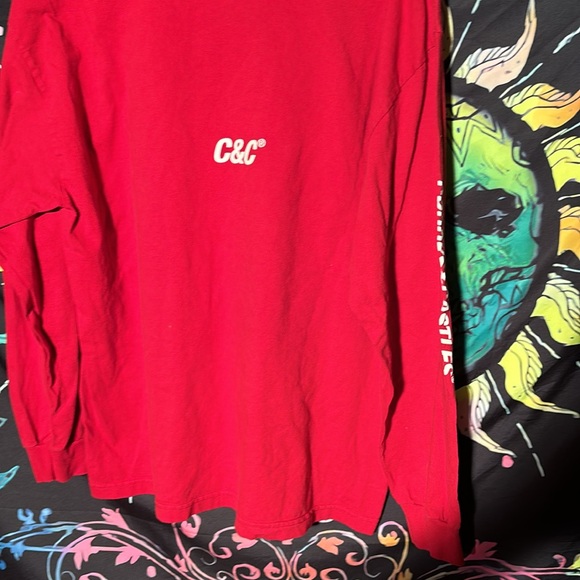 Crooks And Castles Red Long Sleeve Shirt Crewneck Size Large Graphic Logo - Picture 4 of 4